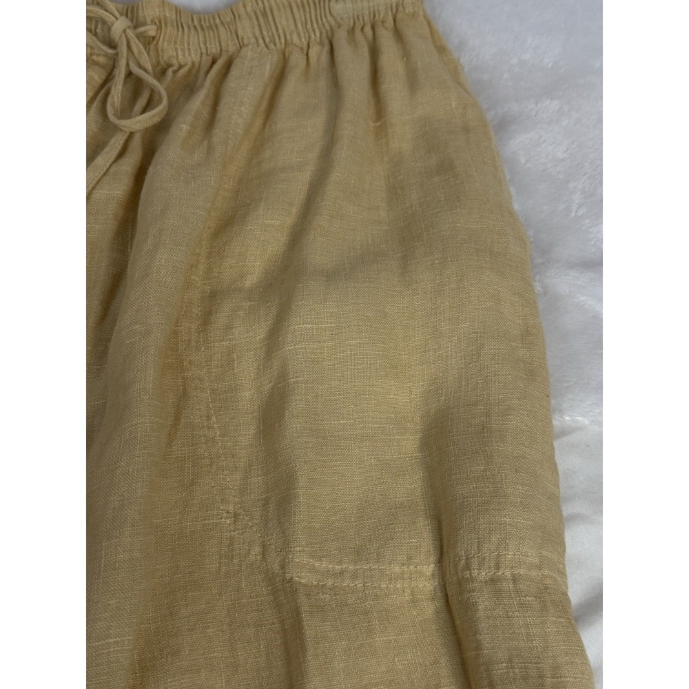 Cut Loose Linen Set S Yellow Midi Skirt Top Coastal Resort Outfit Lagenlook - Picture 5 of 16
